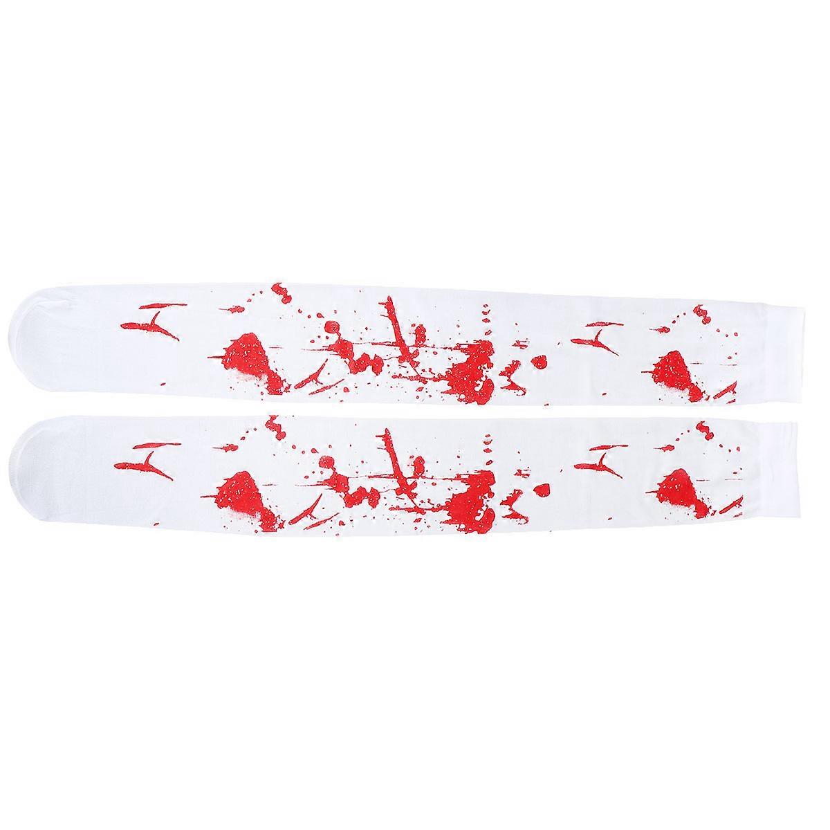 Halloween Over Knee Socks For Women And Girls In Red Color With Stocking Functionality 1 Pair