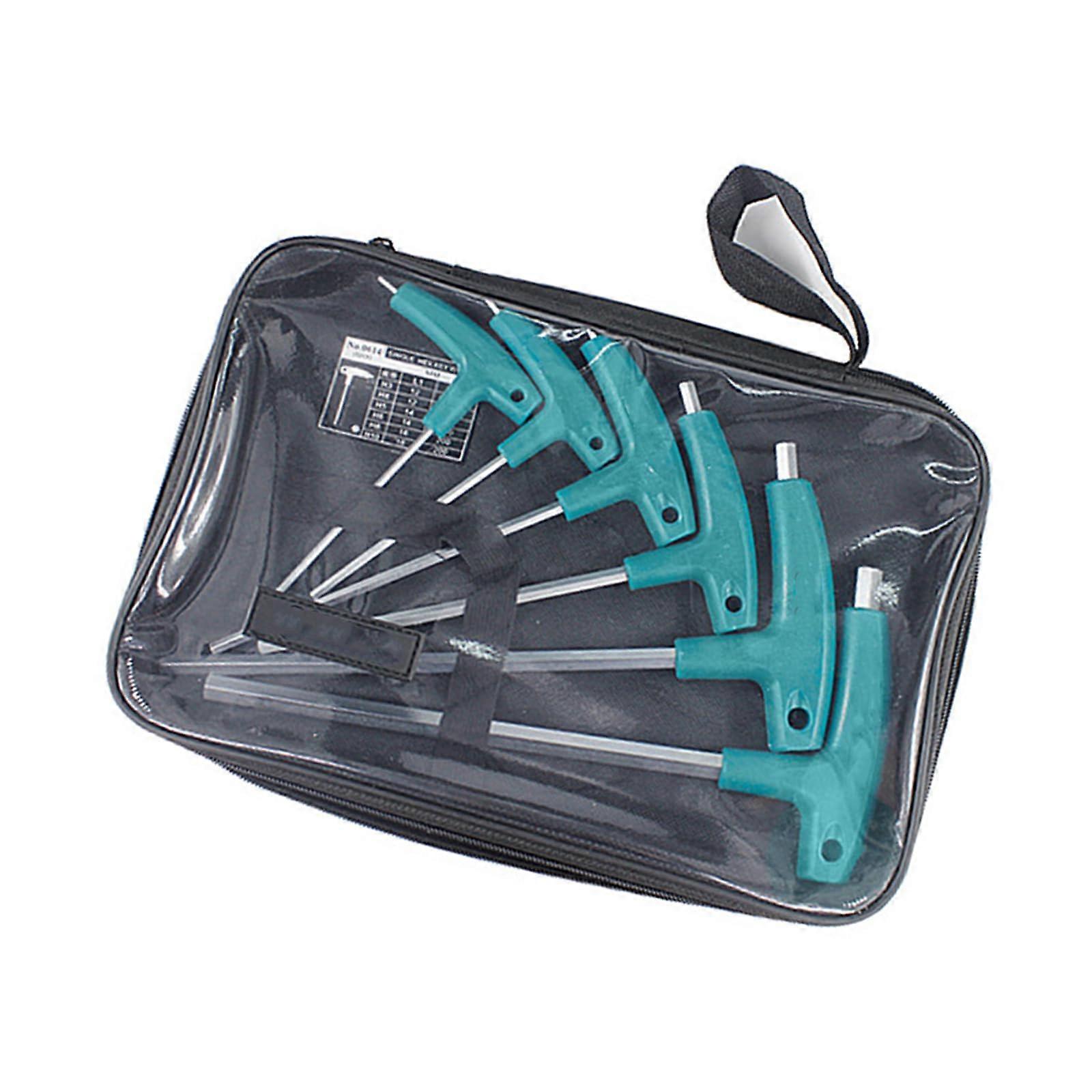 T-Handle Hex Key Set 6/9 Piece 1.5-10mm Steel Allen Wrench for Home Repair and Mechanical Maintenance