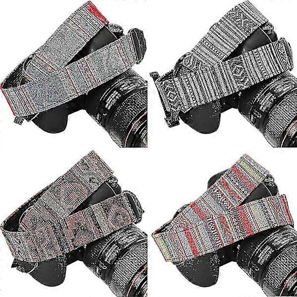 4 רצועות וינטג' למצלמות DSLR SLR, רצועת צוואר וכתף אוניברסלית, 4 סגנונות