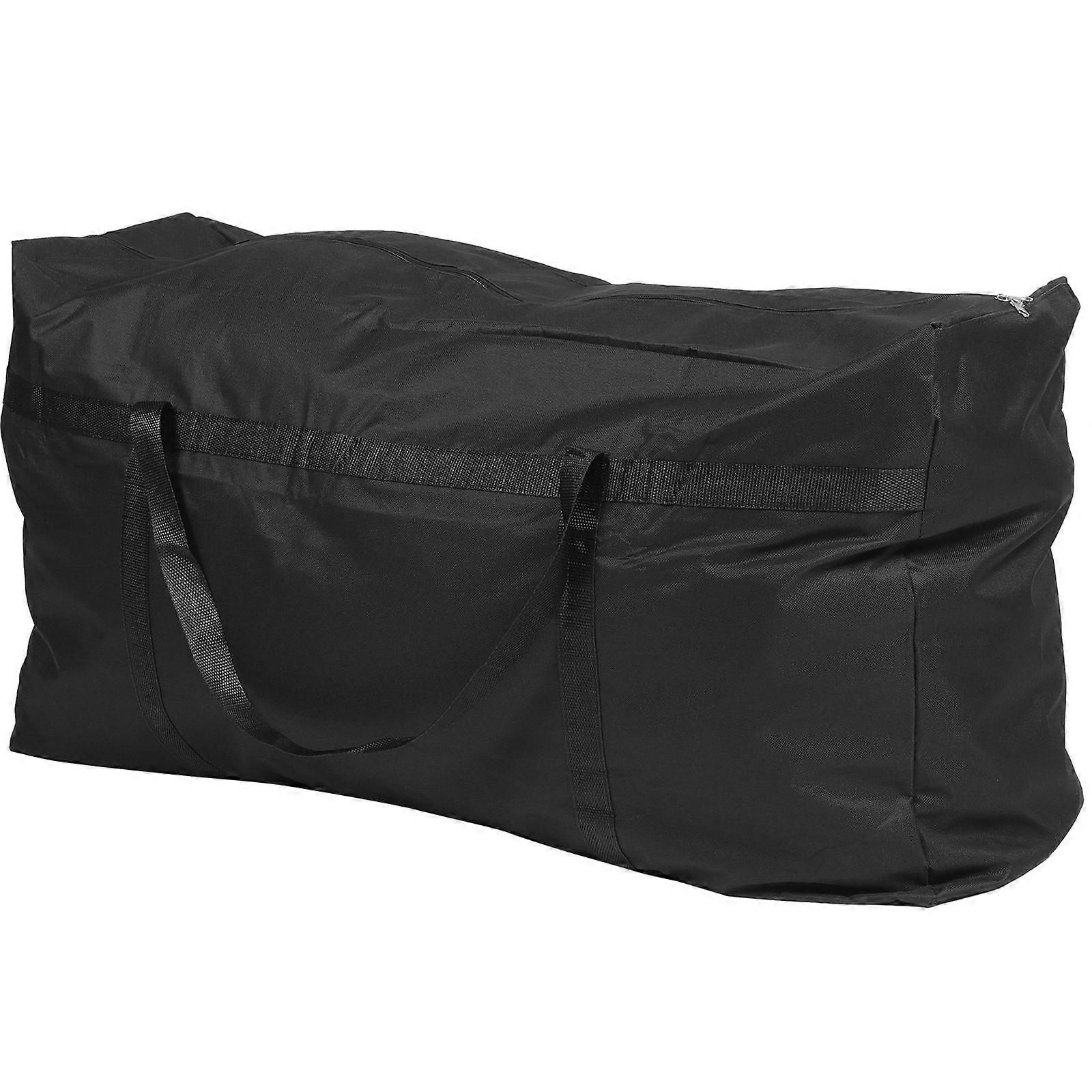Large Capacity Storage Bag for in Black Oxford Cloth Foldable with Handle 70x45x25cm