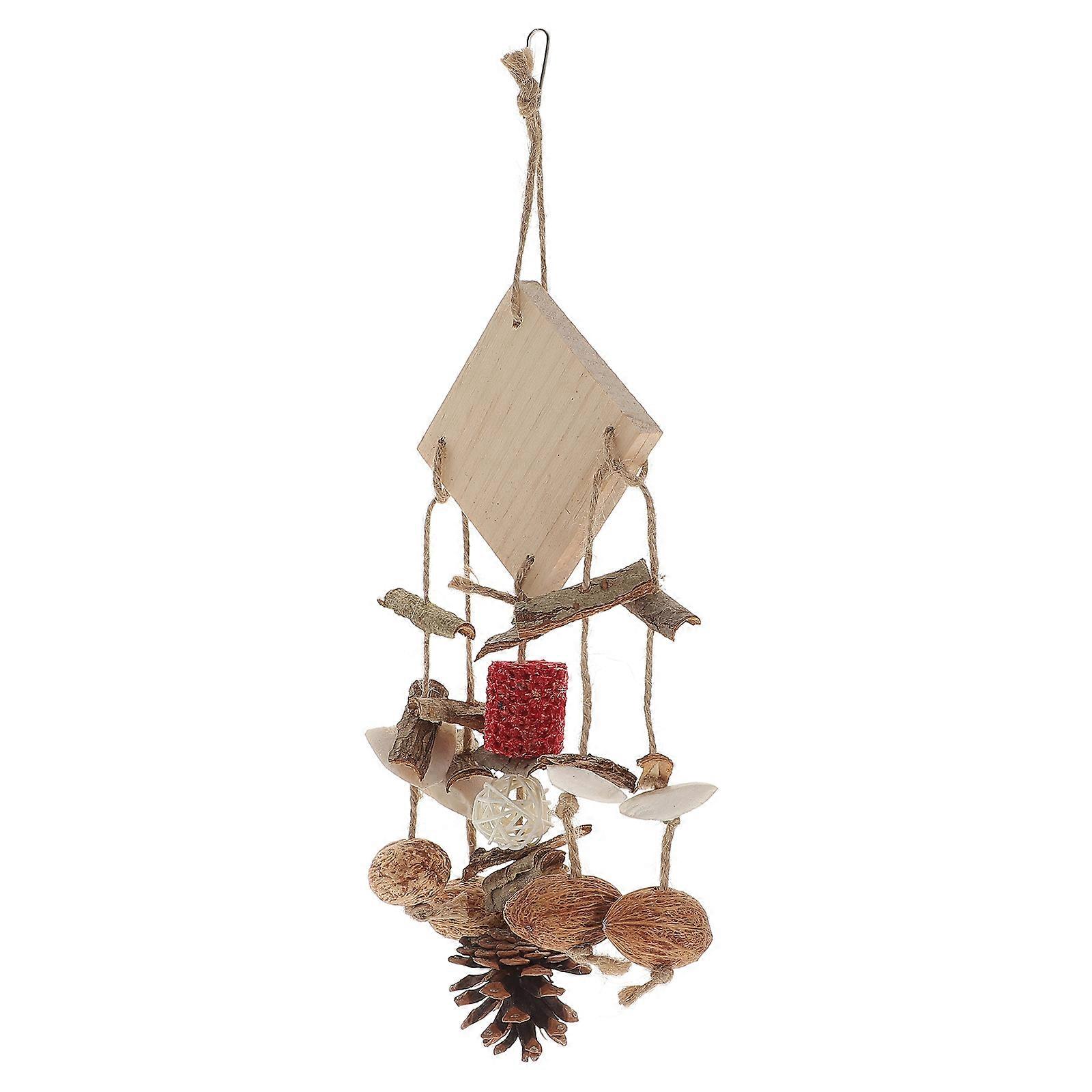 Large Bird Toy Natural Pine Cone Chewing Plaything For Parrots Indoor Entertainment 1 Set
