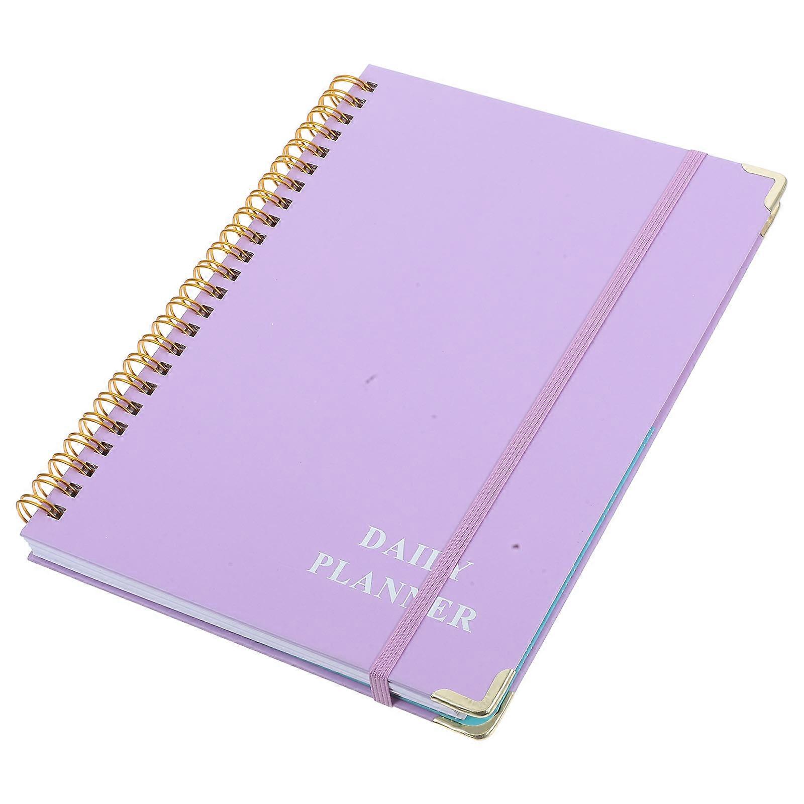 Purple Spiral Notebook for Women A5 Size College Ruled Lined Journal for Office Use
