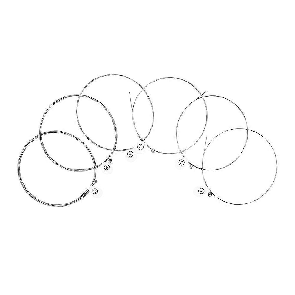 Electric Guitar Strings Replacement Set For Guitarists Playing 6Pcs Silver Coated High Carbon String Accessories
