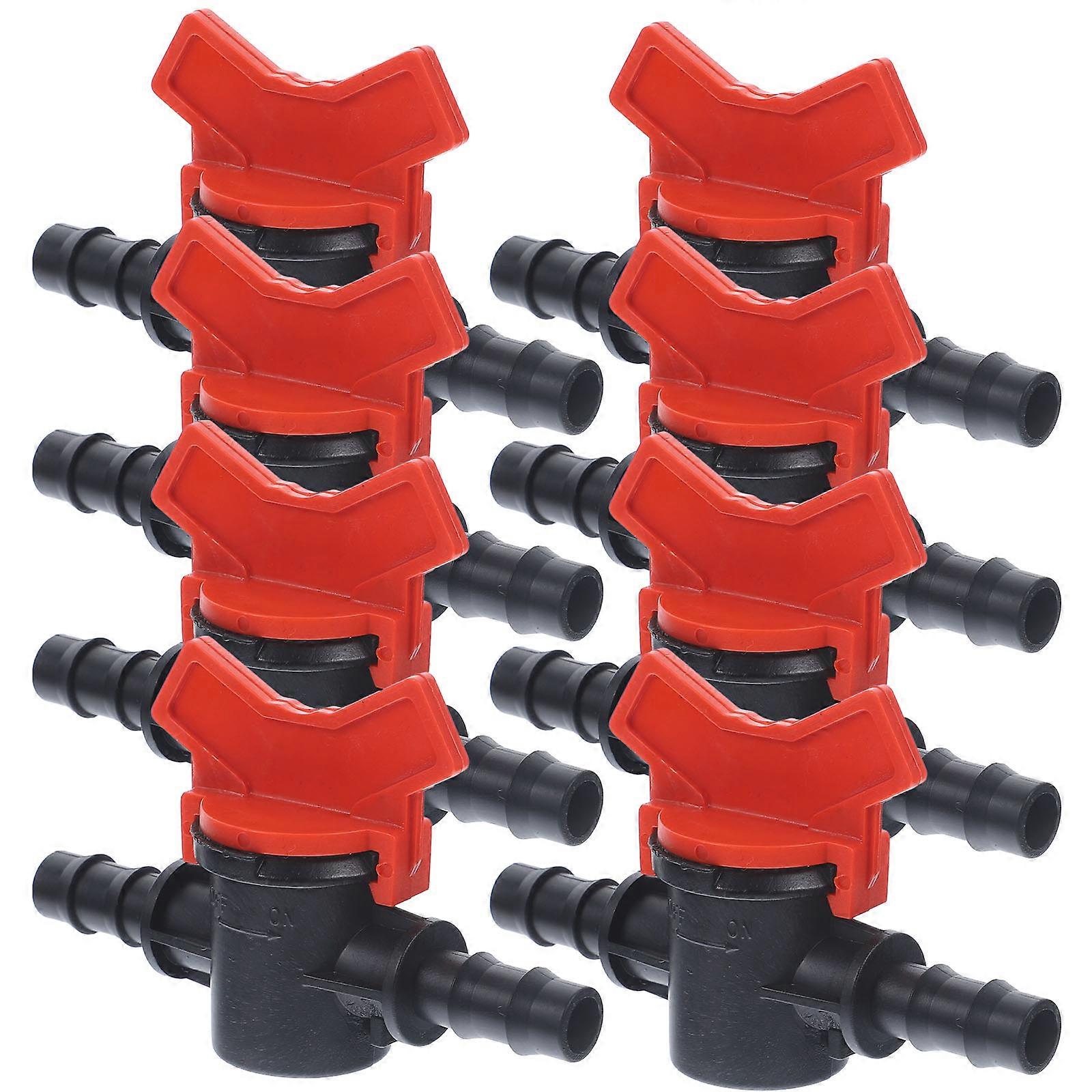 8Pcs 2-way Ball Valve Water Purifier For Aquarium Owners 9.3X5.5CM Assorted Color Water Shut-off