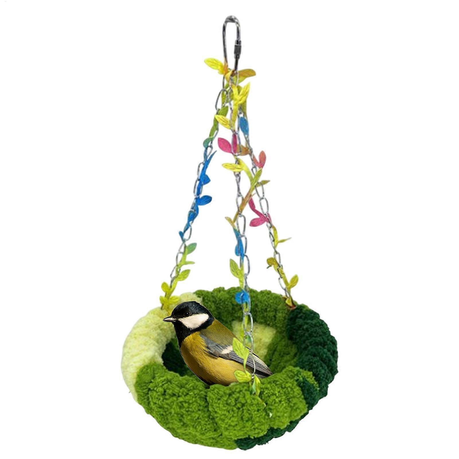 Rope Nest, Bird Hammock, Finch Cuddly House  Plush Cuddly Bird Hammock Winter Warm Swing Mat for Lovebird Shotes Conure Cockatiel