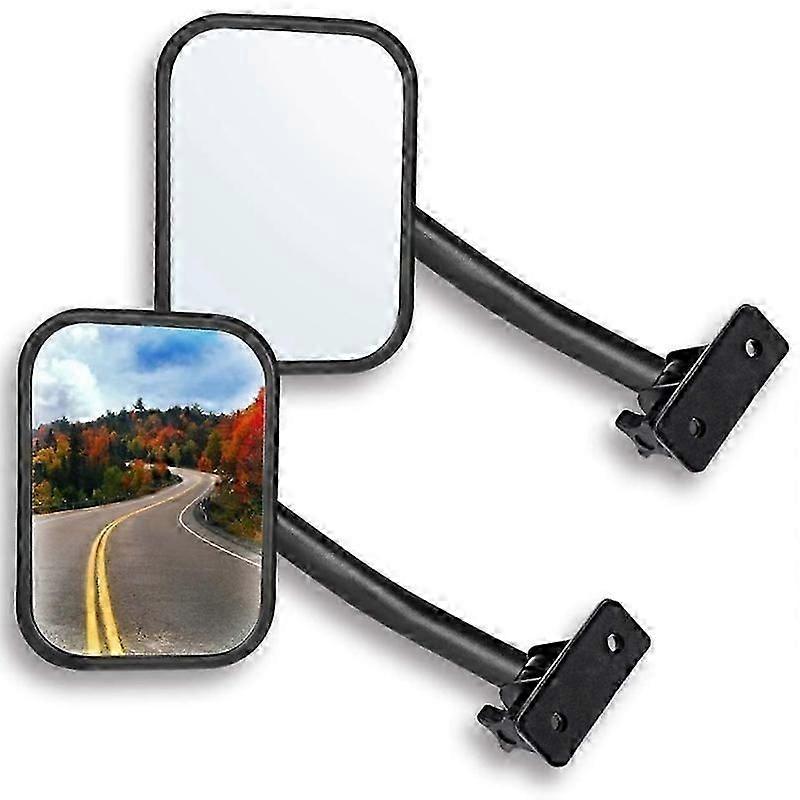 Door Off Mirror compatible with Wrangler TJ JK Off-Road Morror Rectangular Side View Mirror, 2 Pack