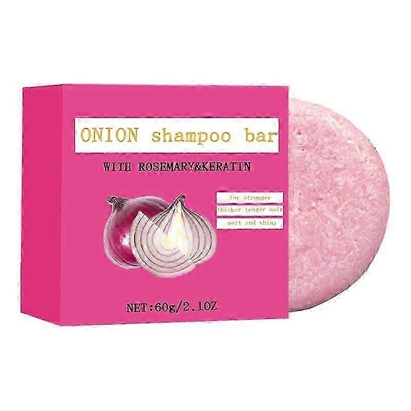 Onion Shampoo Bar, Onion Hair Growth Shampoo Bar for Stronger, Thicker, Longer Hair, Onion Shampoo Against Hair Loss, Onion Shampoo Soap with Rosemary