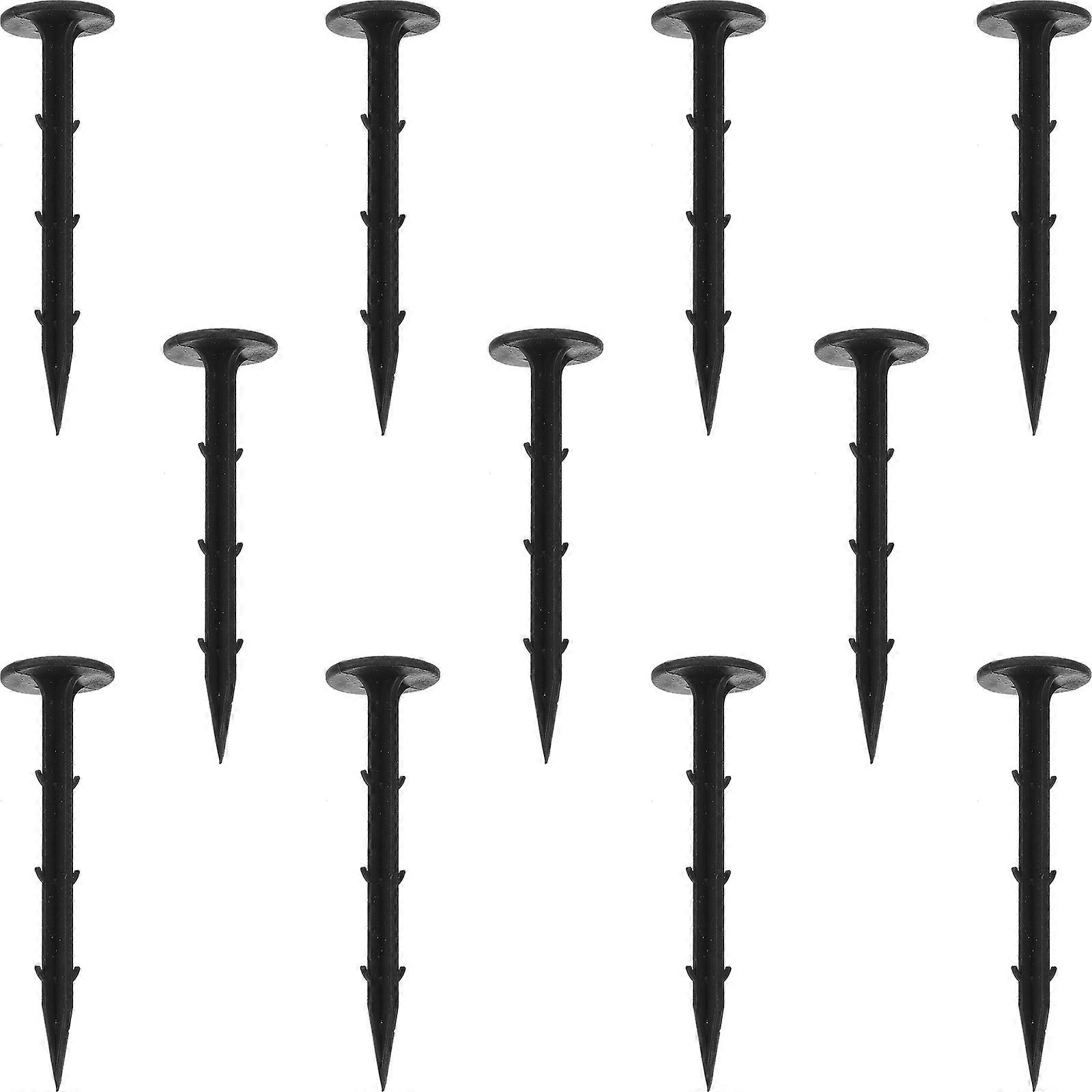 屋外用の黒いプラスチック製テントステークは、地面にしっかりと挿入します100個のキャンプキャノピーステーク
