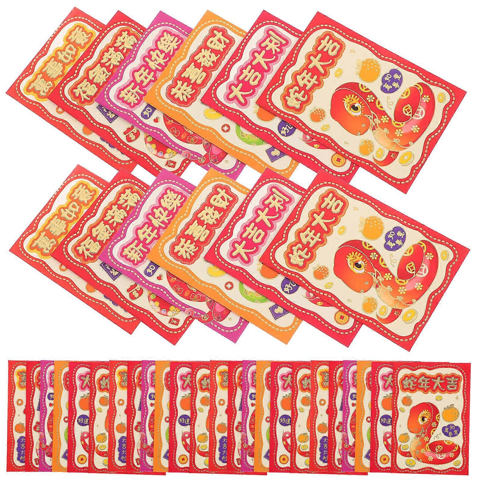 36pcs Spring Festival Red Envelopes for New Year Money Gifts Elegant Design paper Pouches