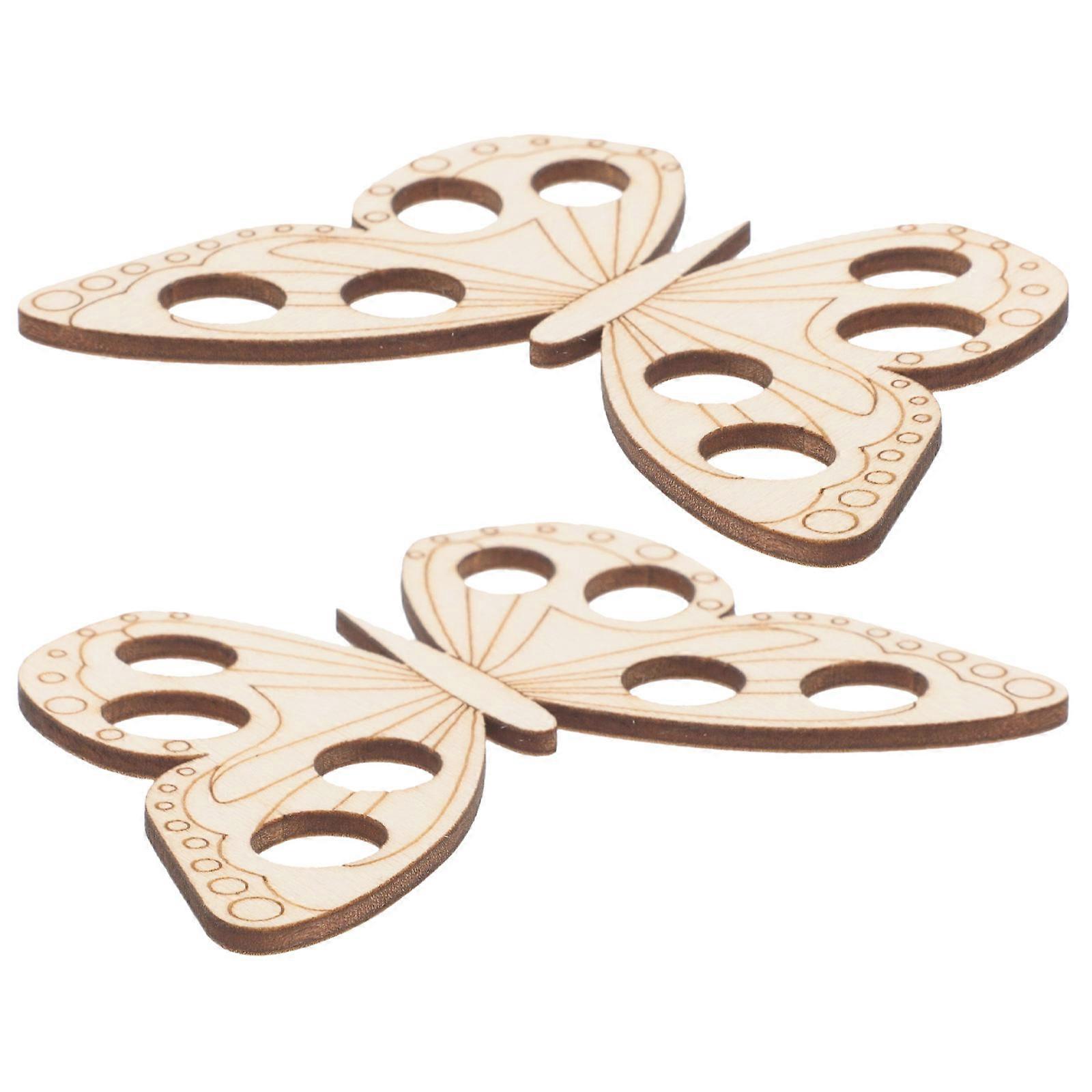2Pcs Butterfly Embroidery Floss Organizer Wooden Cross Stitch Thread Holder Keeper