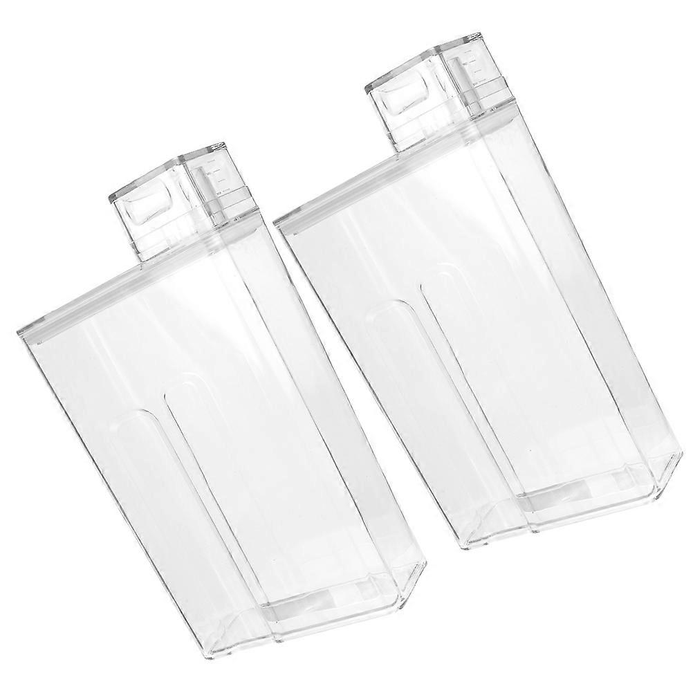 Reusable Transparent Laundry Dispenser Bottles Set of 2 – Compact Refillable Containers with Lids for Detergent and Liquid Storage
