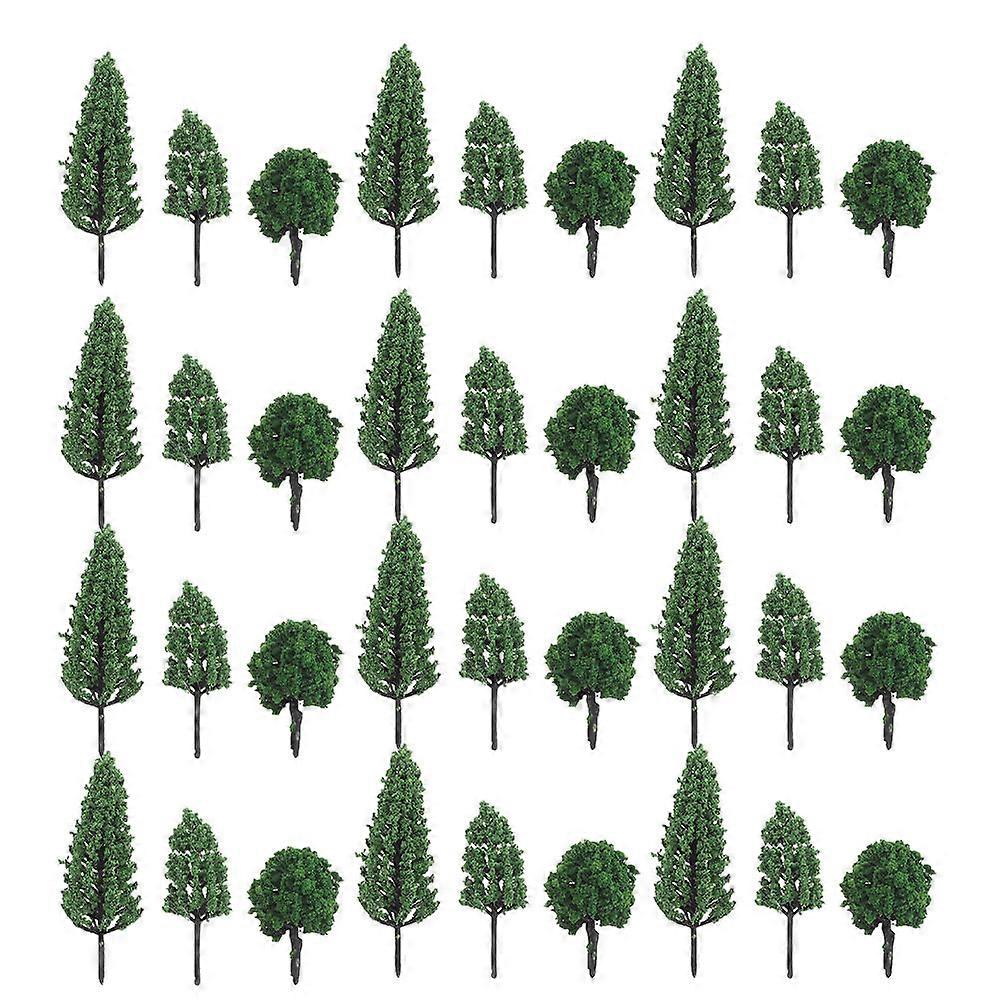 Tiny Trees Model Building For Train Railways Realistic Simulation Plastic 4.50X2.50X2.50CM 100Pcs