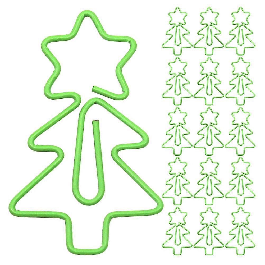 20 Pcs Festive Christmas Tree Paper Clips Decorative Metal Bookmarks for Office Use Smooth Finish Document Markers Versatile Page Clips for Holiday