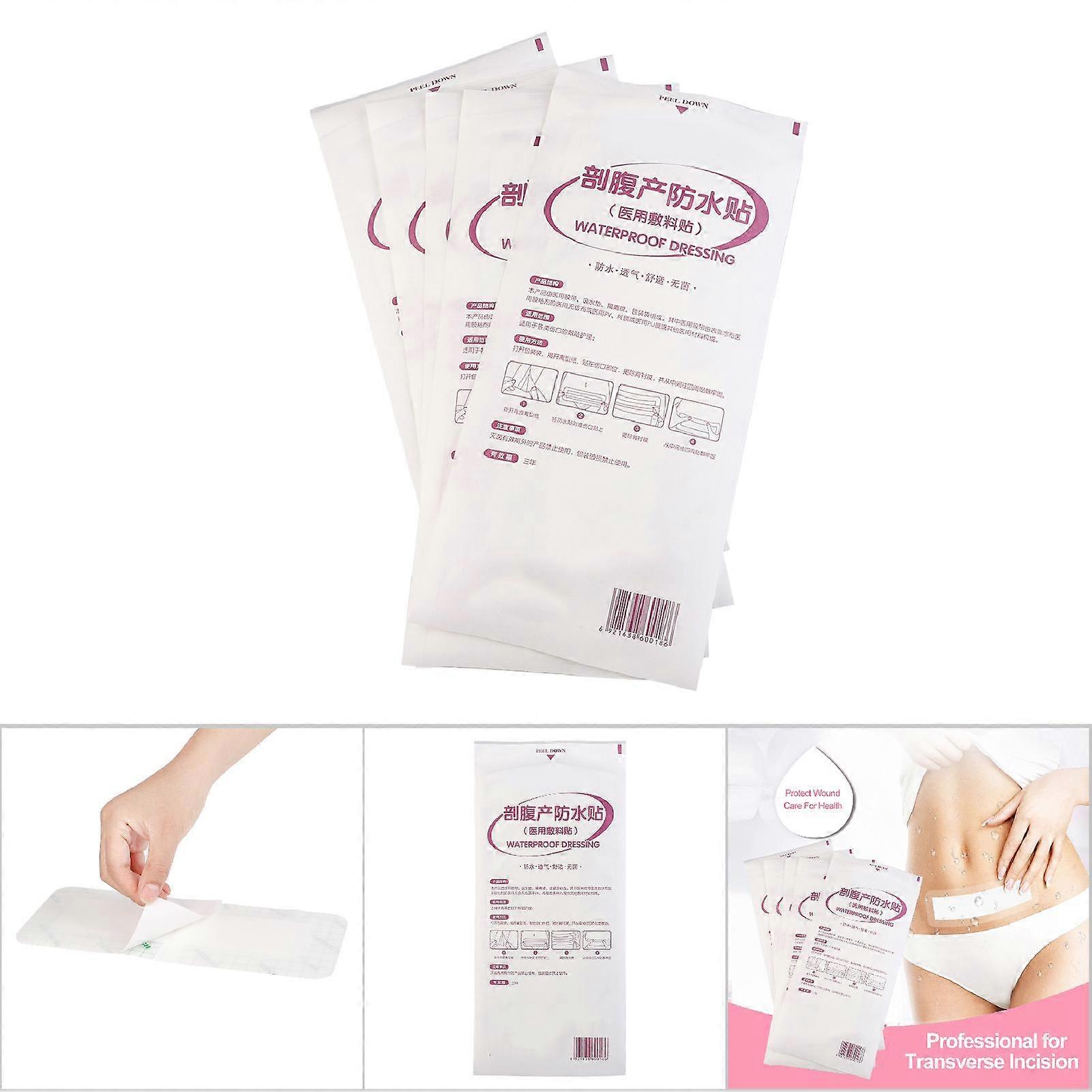 5Pcs Waterproof Transparent Wound Dressing Patch #1 10x25cm