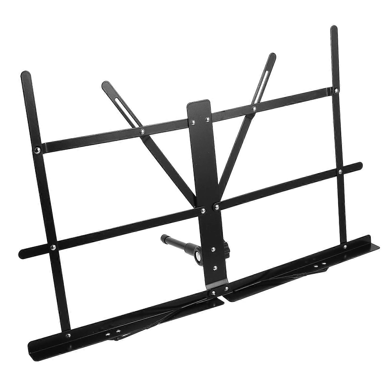 Durable Folding Music Stand for Desk Sheet Music Display Portable and Compact with Carrying Bag Black Metal 1 Set
