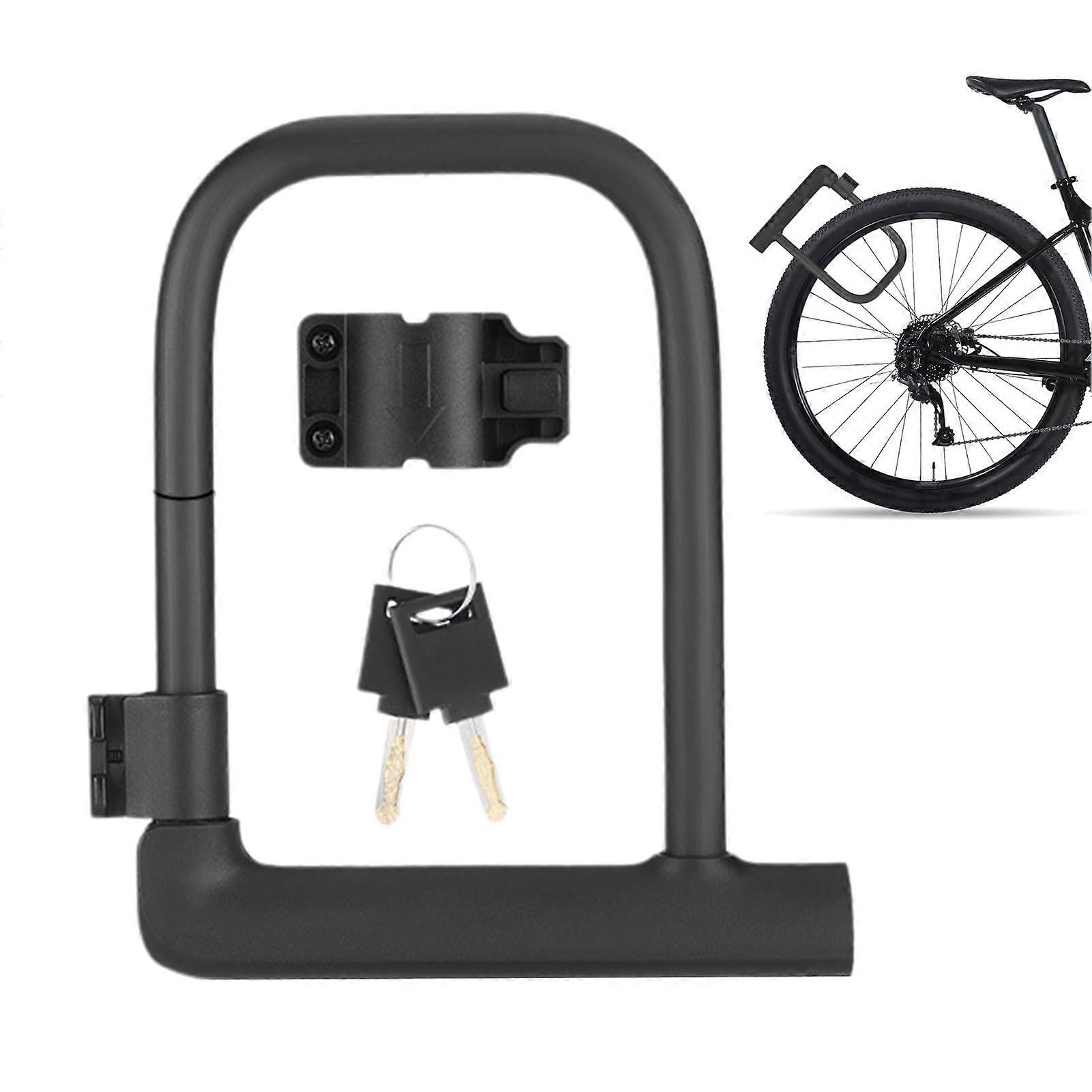 U-Lock For Scooters And Bikes Sturdy Mounting Bracket Key Large Shackle Lock Tyre Lock For Motorcycle And Bicycle