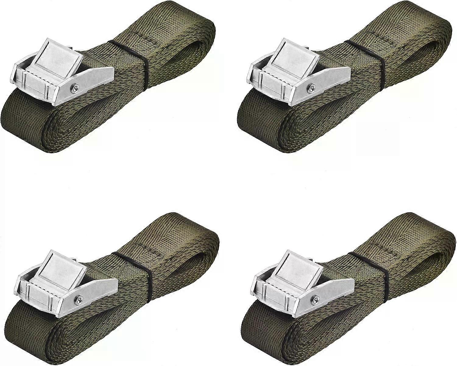 أحزمة جلد ، 4 قطع 6.5 قدم كام مشبك الثقيلة قابل للتعديل النايلون التعادل أسفل الأشرطة