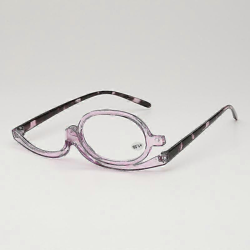 Óculos de Maquiagem com Ampliação Flip-Down - Leitores de Cosméticos para Mulheres Idosas com Estilo - H