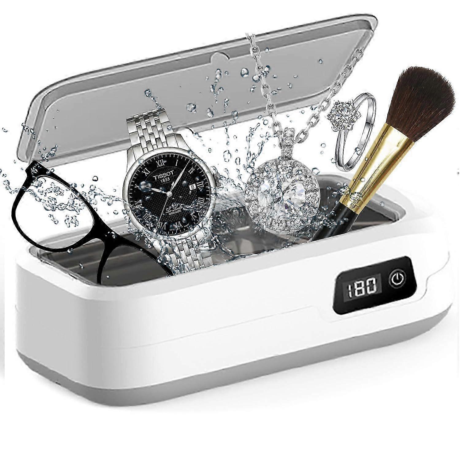 2025 Ultrasonic Cleaner, 49KHz Ultrasonic Cleaner for Eyeglasses, 640ml Ultrasonic Cleaner with LED Digital Display, 4 Timer Steps Cleaner for Eyeglas