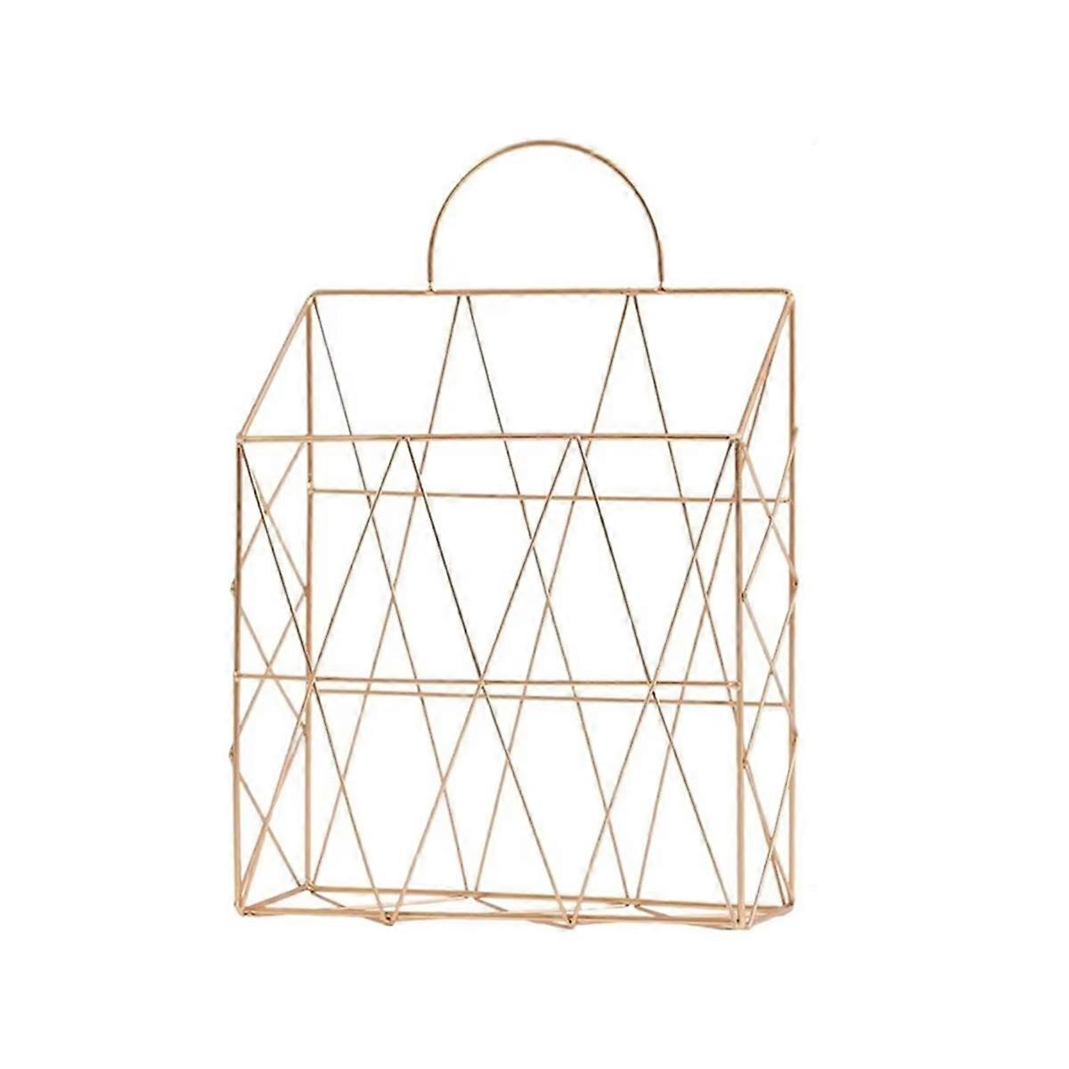 File Organizer Wall Mount Decorative Organizer Vertical Wire Shelf Display Holder Stylish Space Saving File Storage B