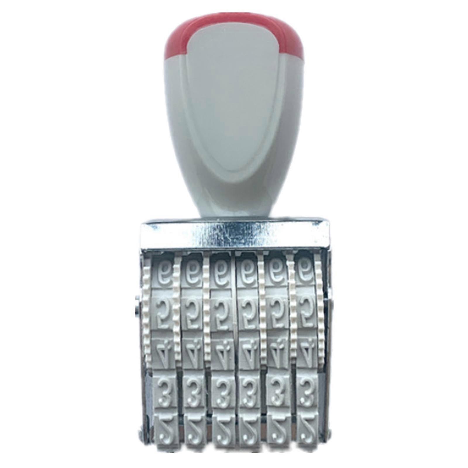 6 & 8 Digits Rubber Date Stamp - Rotating Line Dater for Office, Scrapbooking & Packaging