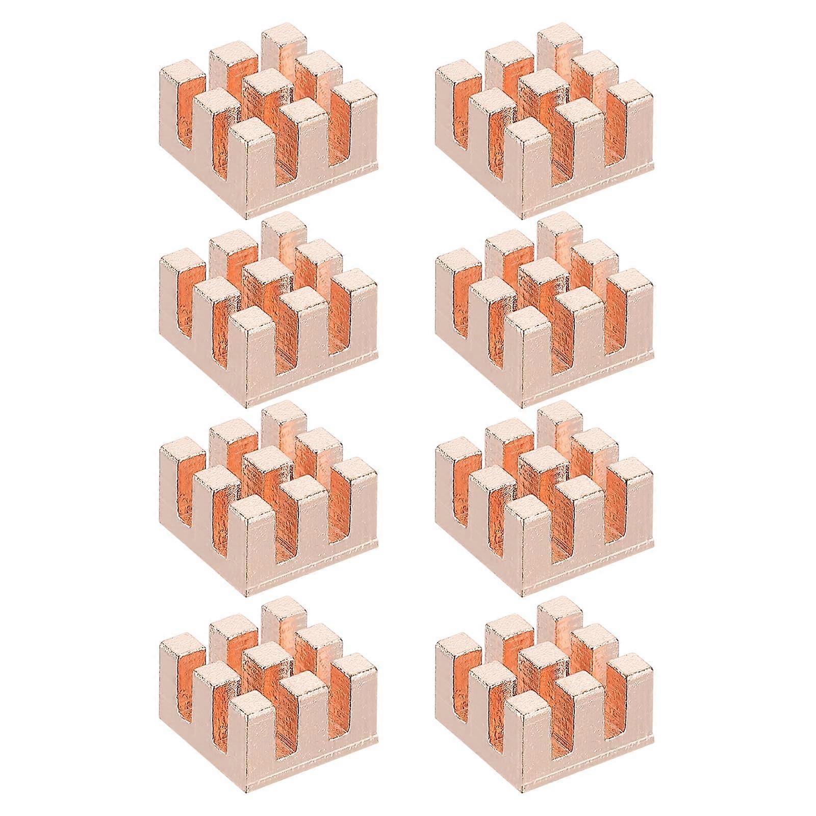 Copper Heatsink 10x10x6mm, 8 Pcs Heat Sink Cooler Radiator for Raspberry Pi Chip CPU Power Transistor FET IC Power Amplifier