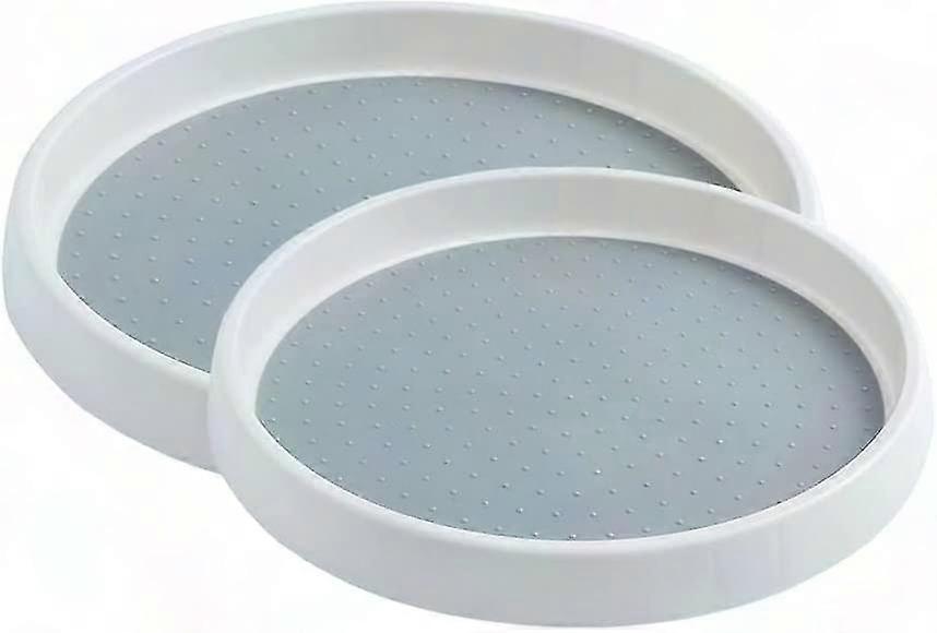 2-Tier Rotating Spice Rack Organizer for Kitchen & Fridge - 2 Sizes (9.8in & 11.8in) for Spice Bottles & Jars