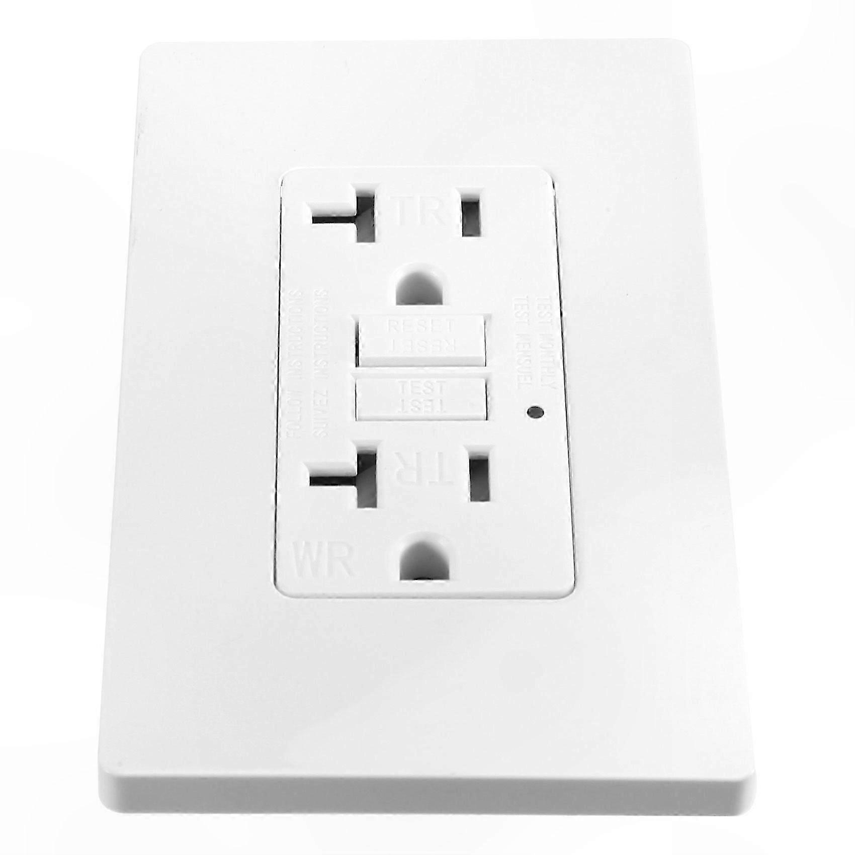 20 Amp GFCI Outlet, Weatherproof (WR), Ground Fault Circuit Interrupter with Screwless Wallplate for Outdoor Use