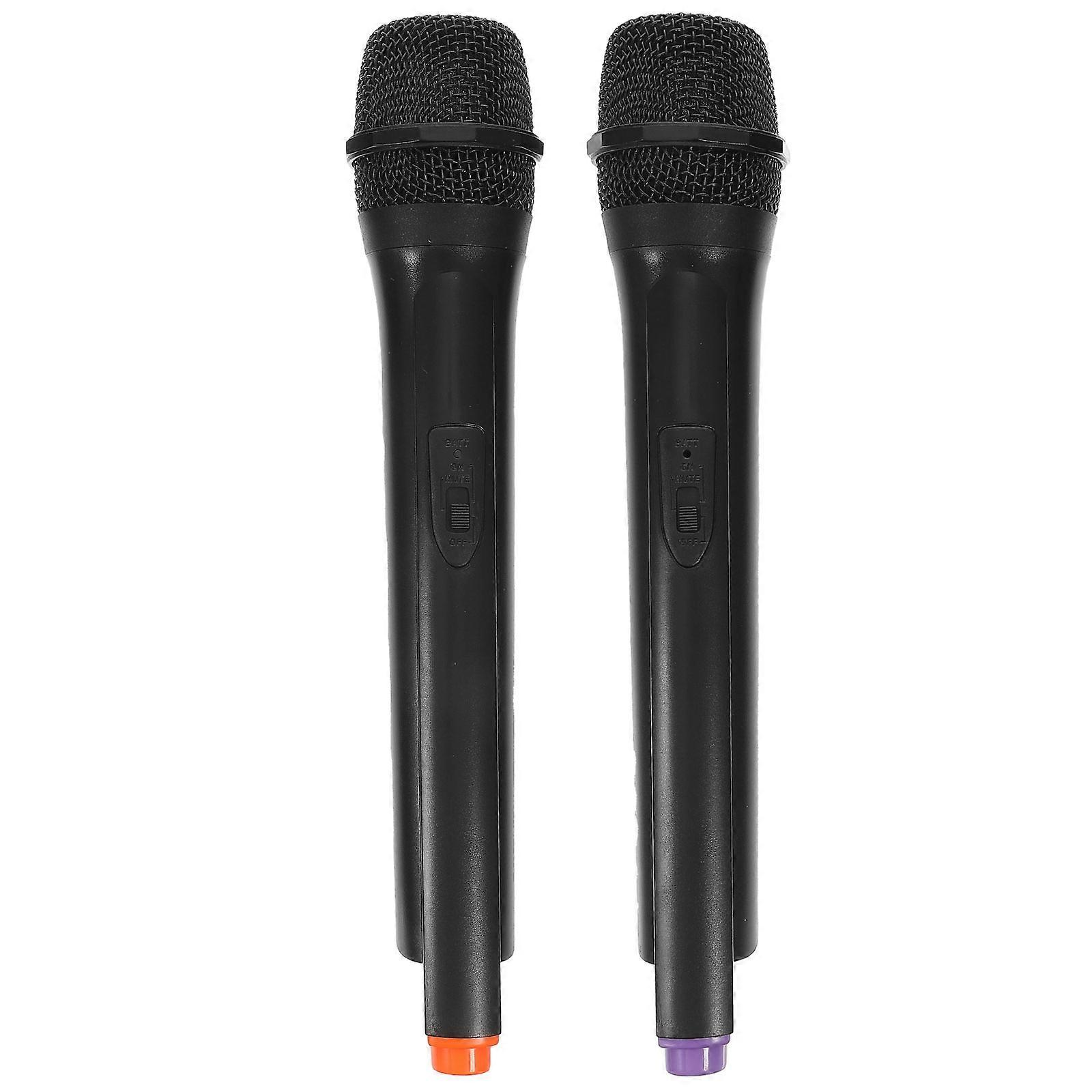 2pcs Lightweight Simulated Microphone Props for Pretend Play, Karaoke & Party – Realistic Design, Random Color