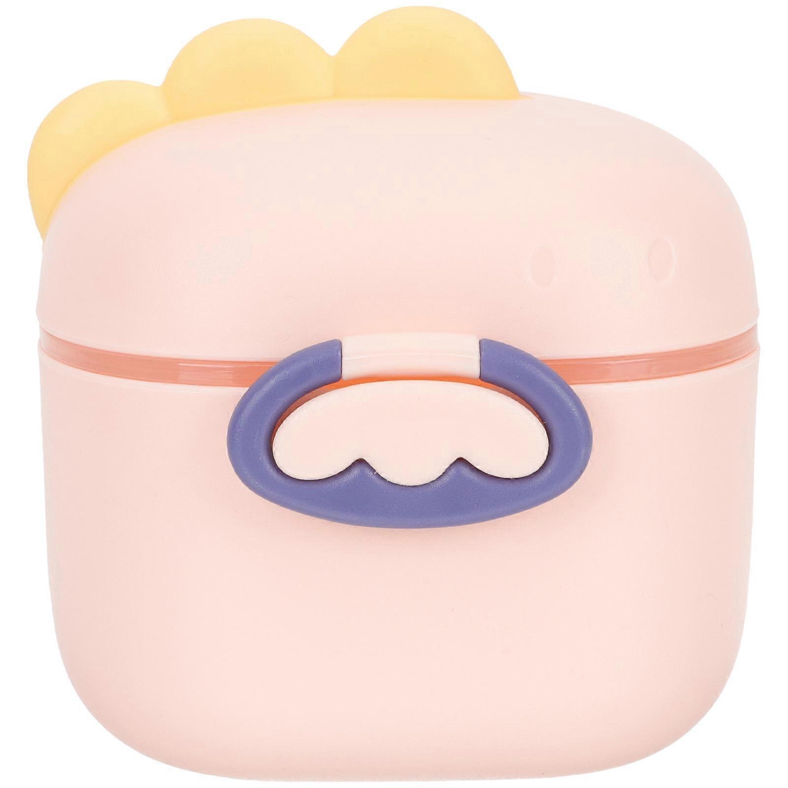 Milk Powder Case Infant Snack Box Travel Use Pink Pp Easy to Clean 1Pcs