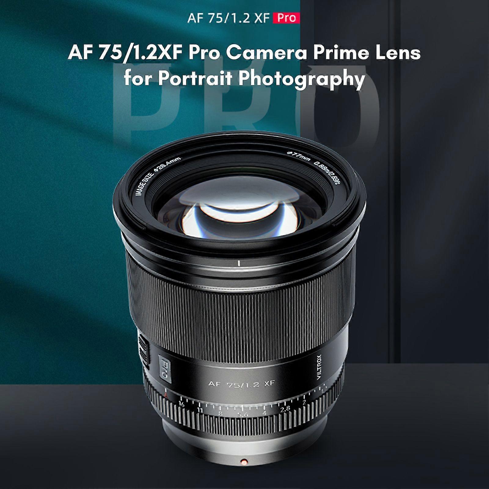 VILTROX AF 75/1.2XF Pro Camera Prime Lens for Portrait Photography APS-C Auto Focus F1.2 Large Aperture 75mm Focal Length Replacement for Fujifilm X-M