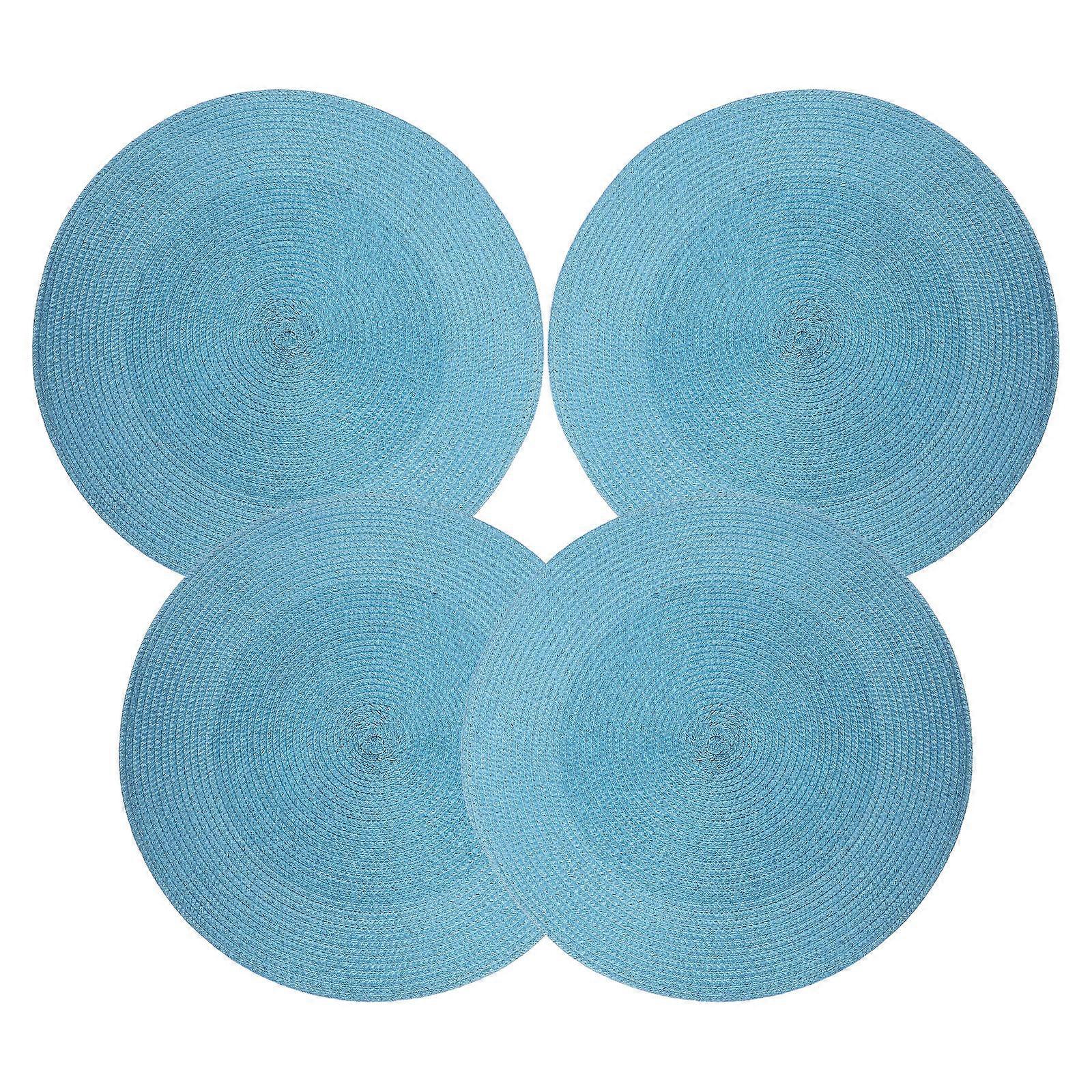 Kitchen Table Mat Heat Resistant Square Pad Blue for Table Decoration Mealtime