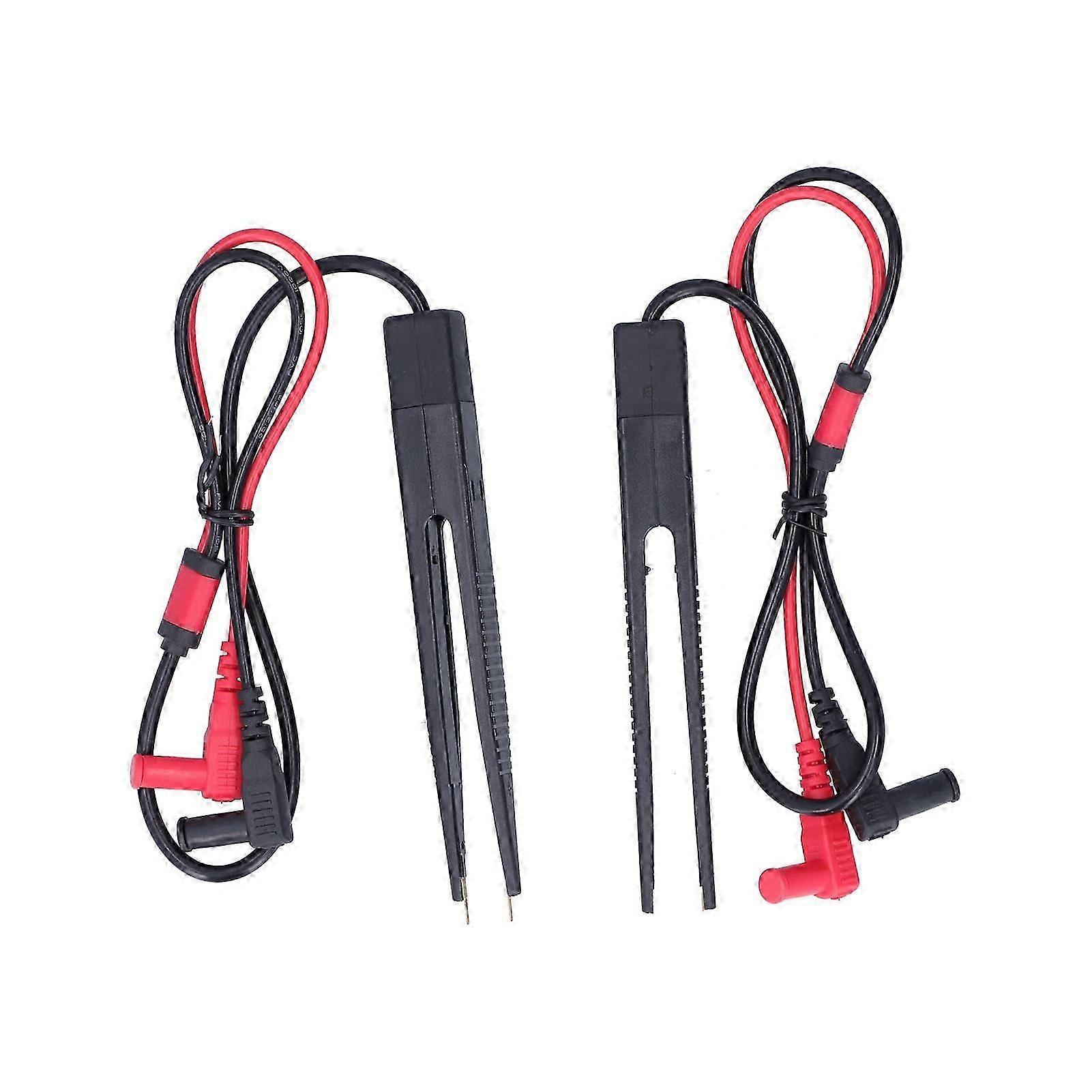 2PCS Multimeter SMD Test Clip Test Tweezers Type Capacitance and Inductance Test Lead LCR Patch Clip