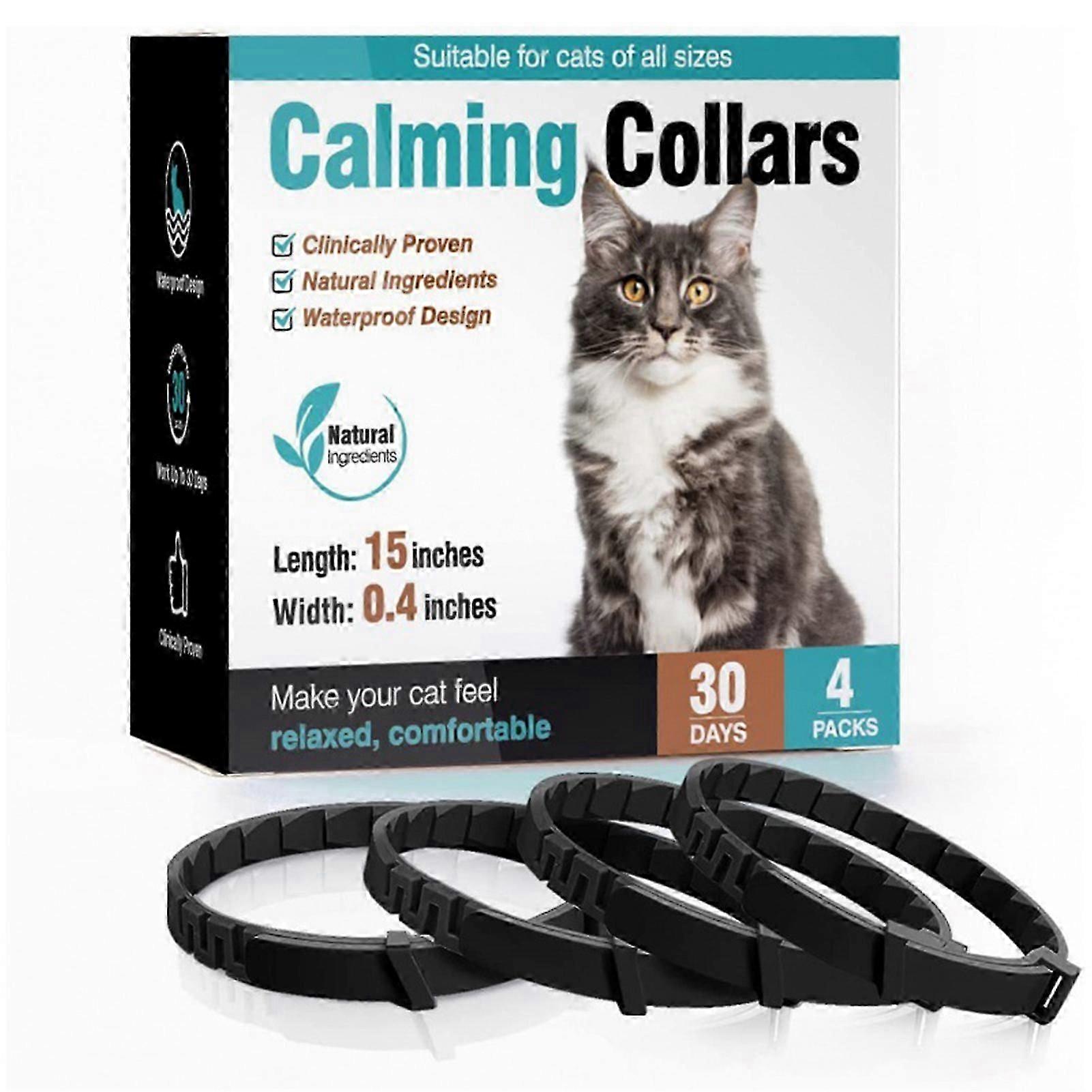4pcs Calming Collar for Cats Relieve Stress and Anxiety Calming Collar