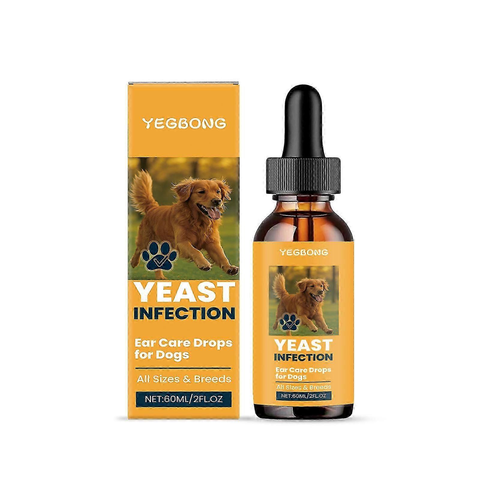 Yegbong Dog Ear Care Drops Daily Care with Gentle Formula to Clean Earwax and Relieve Itching and Odor