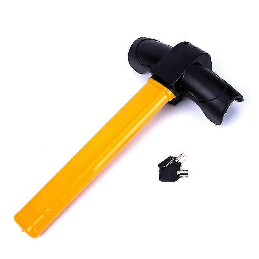 Steering Wheel Lock Aluminum Alloy and Steel Anti-Corrosion Car Steering Wheel Lock High Security Effective Universal, Yellow, 38*19*6.5cm