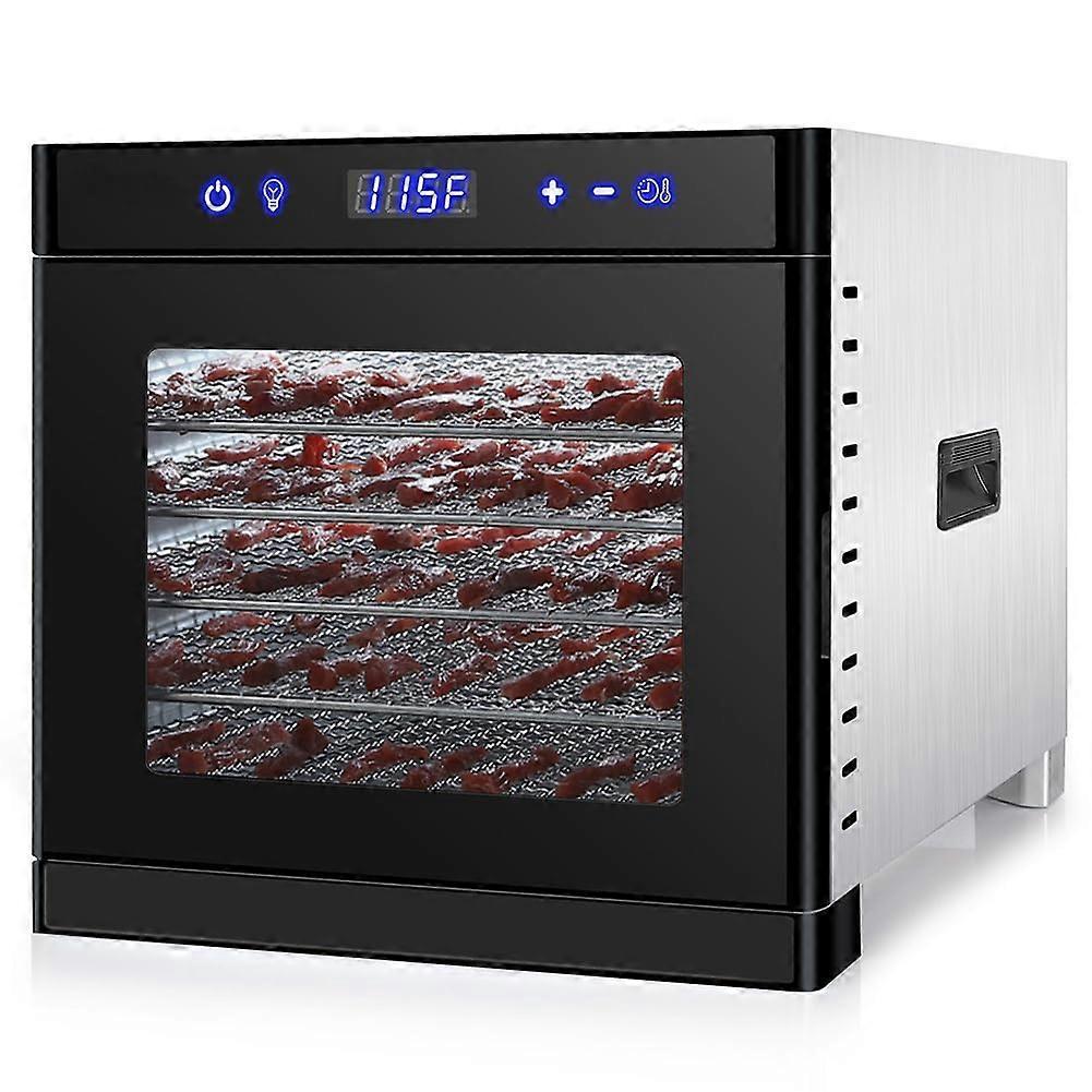 Stainless Steel Food Dehydrator Beef Jerky And Fruits And Vegetables, Adjustable Temperature, Timer, Electric, 8 Floors