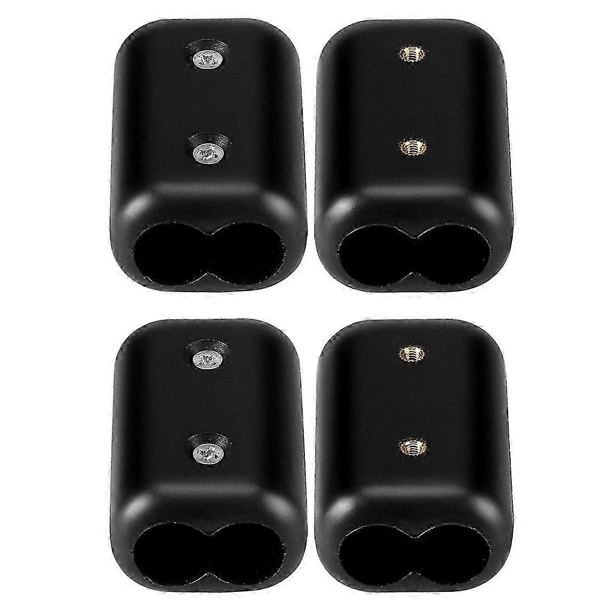 4Pc Double Rope Clamps Reusable Rope Clamp 1/2in Plastic Cord Connector Suitable for 9-10mm Double Nylon or Braided Cord