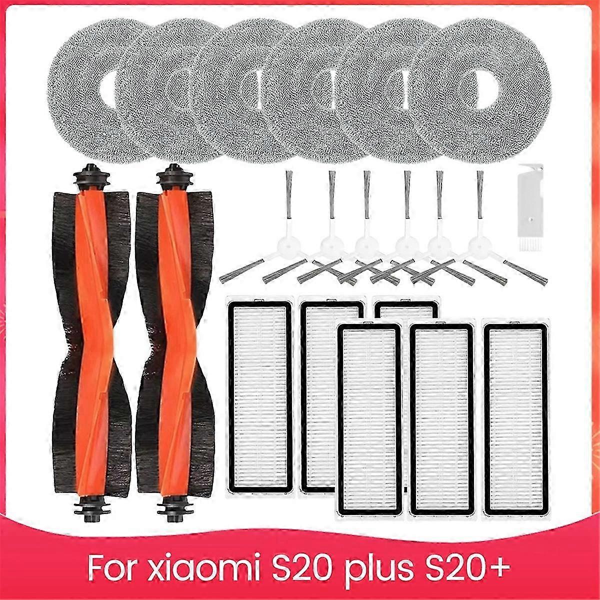 Suitable for Xiaomi S20 Plus S20+ Robot Vacuum Cleaner B108GL Parts Main Side Brush Hepa Filter M