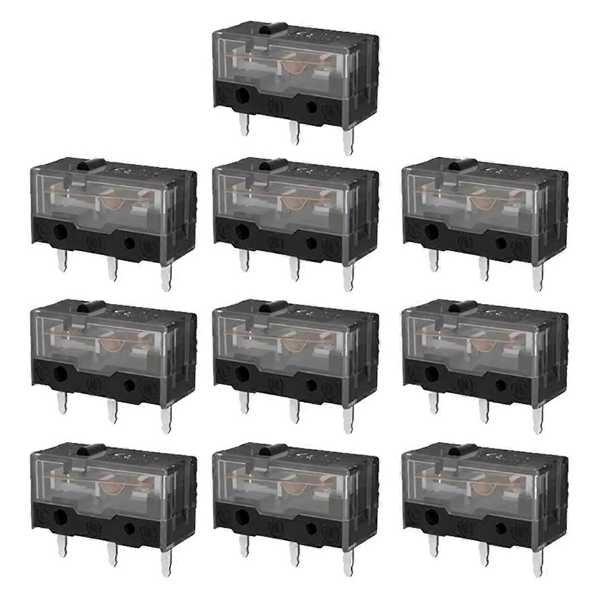 10 PCS 8.0 Mouse Micro-Type Switch Mice Micro-Type Button for Gaming Mouse 3 Pin Black