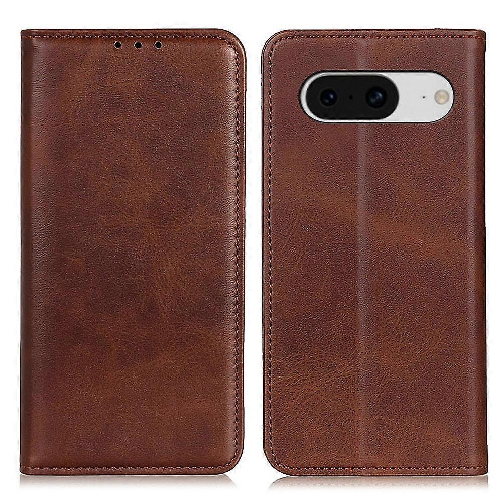 For Google Pixel 8 Split Leather Phone Case Folio Flip Stand Wallet Shockproof Protective Cover