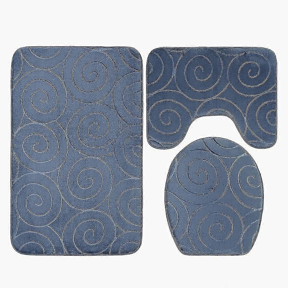 New Non-Slip Bath Mat, 3 Piece Bath Mats Contour Bathroom Mat Set T...