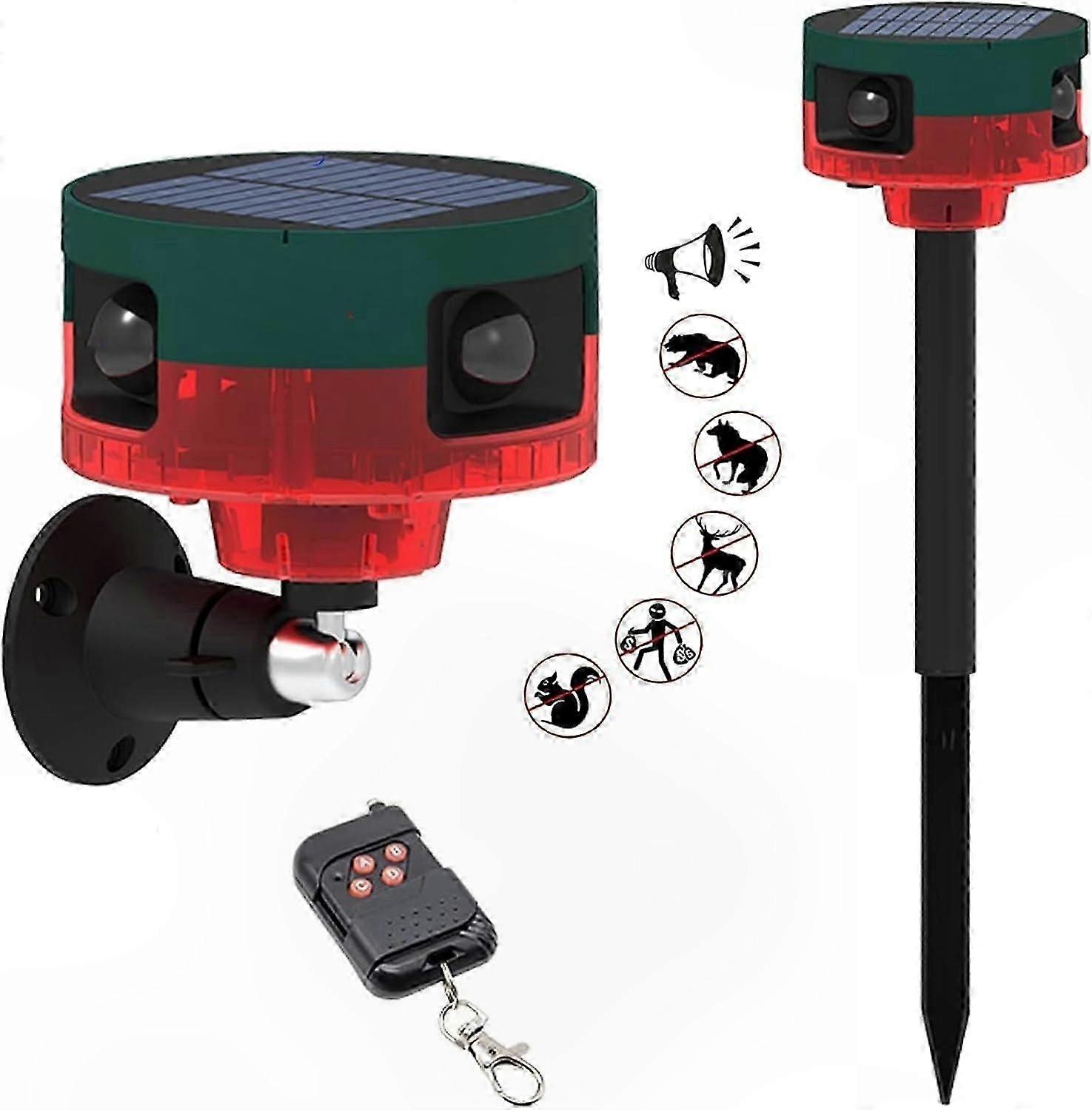 Outdoor Motion Sensor Alarm with 13 Sound Options, 129dB Loud Noise Deterrent, Wireless Remote Control for Security