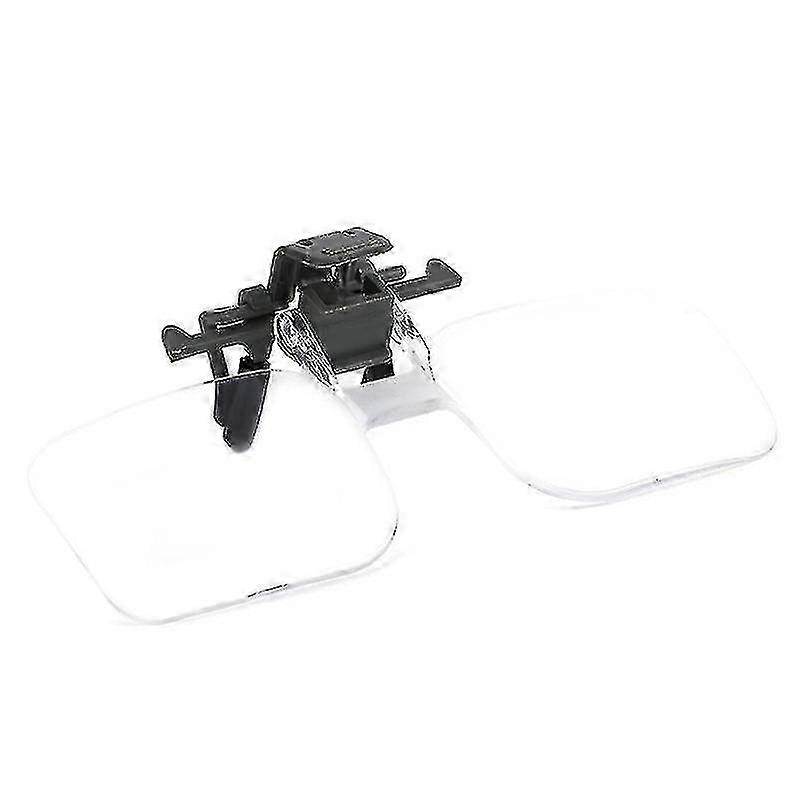 Practical 2x Clip-on Magnifying Glass Head-mounted Glasses Acrylic ...