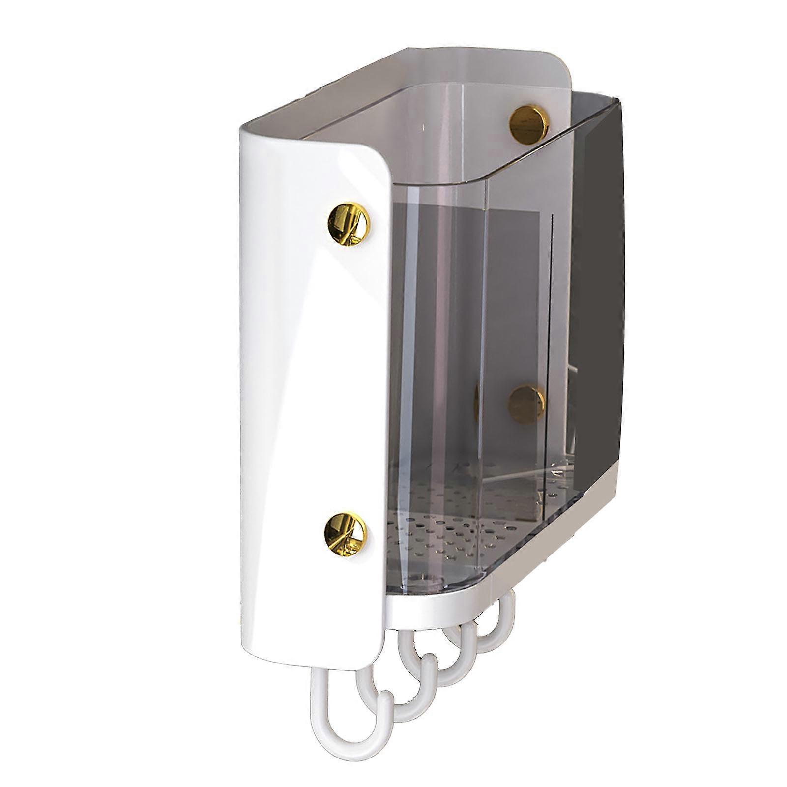 Wall Mounted Plastic Utensil Drying Rack 14.5x7.5x17.3cm Holder