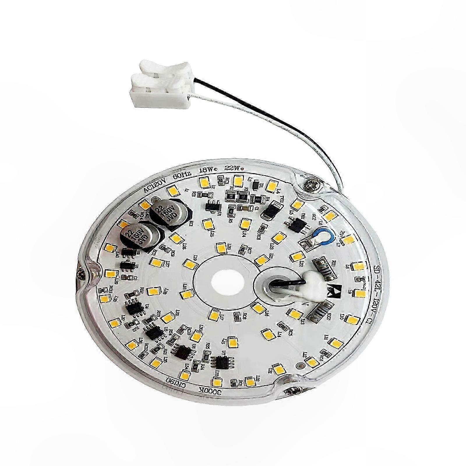 Dimmable 18W LED Ceiling Light Panel, 120V Flush Mount Retrofit for Fan Lights