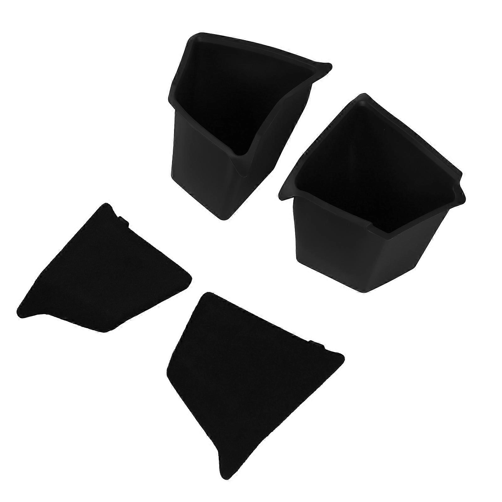 2PCS Rear Trunk Organizer Storage Box with Lid Fit Model Y 2021-23