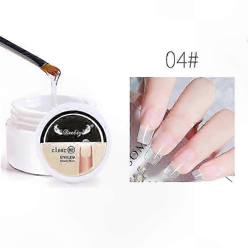 UV-gellack baslack för fransk manikyr, 15ml klar Soak-off förlängningsgel