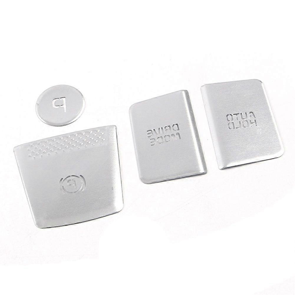For Carnival KA4 2021 2022 Aluminum Alloy Car Engine Stop Cover Handbrake Button Cover Silver
