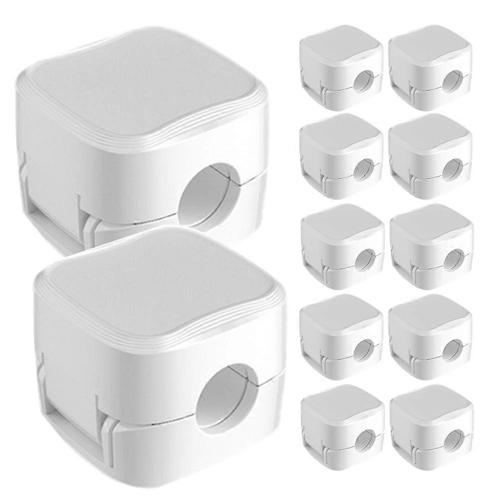 12Pcs Adhesive Cable Organizer Clips For Efficient Management Of Cables In Minimalist Style Suitable For Home Organization